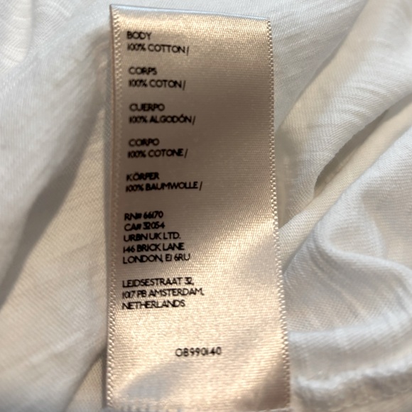 Free People Arden Long Sleeve Tee In Optic White. NWOT! Sz M - Picture 7 of 7